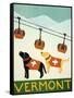 Vermont Ski Patrol Black-Stephen Huneck-Framed Stretched Canvas