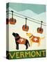 Vermont Ski Patrol Black-Stephen Huneck-Stretched Canvas