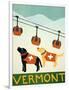 Vermont Ski Patrol Black-Stephen Huneck-Framed Premium Giclee Print