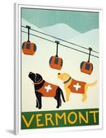 Vermont Ski Patrol Black-Stephen Huneck-Framed Premium Giclee Print