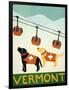 Vermont Ski Patrol Black-Stephen Huneck-Framed Premium Giclee Print