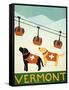 Vermont Ski Patrol Black-Stephen Huneck-Framed Stretched Canvas