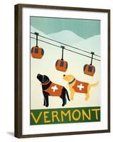 Vermont Ski Patrol Black-Stephen Huneck-Framed Giclee Print