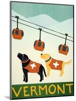 Vermont Ski Patrol Black-Stephen Huneck-Mounted Giclee Print