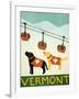 Vermont Ski Patrol Black-Stephen Huneck-Framed Giclee Print