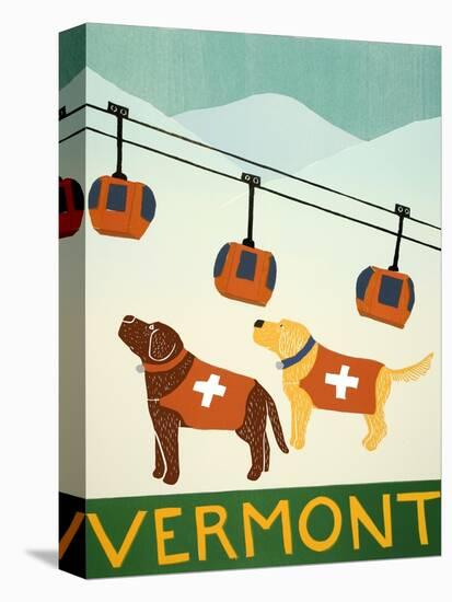 Vermont Ski Patrol Choc-Stephen Huneck-Stretched Canvas