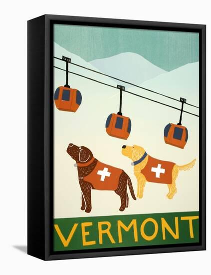 Vermont Ski Patrol Choc-Stephen Huneck-Framed Stretched Canvas