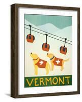 Vermont Ski Patrol Yellow-Stephen Huneck-Framed Giclee Print