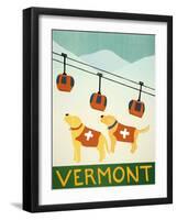 Vermont Ski Patrol Yellow-Stephen Huneck-Framed Giclee Print