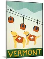 Vermont Ski Patrol Yellow-Stephen Huneck-Mounted Giclee Print