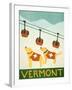 Vermont Ski Patrol Yellow-Stephen Huneck-Framed Giclee Print