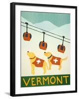 Vermont Ski Patrol Yellow-Stephen Huneck-Framed Giclee Print