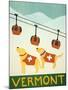 Vermont Ski Patrol Yellow-Stephen Huneck-Mounted Giclee Print