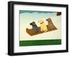 Vermont Sled Dogs Template-Stephen Huneck-Framed Giclee Print