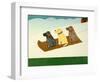 Vermont Sled Dogs Template-Stephen Huneck-Framed Giclee Print