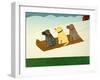 Vermont Sled Dogs Template-Stephen Huneck-Framed Giclee Print