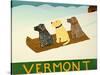 Vermont Sled Dogs-Stephen Huneck-Stretched Canvas