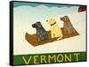 Vermont Sled Dogs-Stephen Huneck-Framed Stretched Canvas