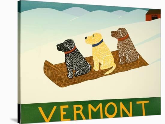 Vermont Sled Dogs-Stephen Huneck-Stretched Canvas