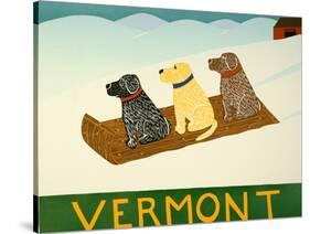 Vermont Sled Dogs-Stephen Huneck-Stretched Canvas