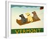 Vermont Sled Dogs-Stephen Huneck-Framed Giclee Print