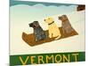 Vermont Sled Dogs-Stephen Huneck-Mounted Giclee Print