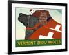 Vermont Snow Angels Black And Springer-Stephen Huneck-Framed Giclee Print