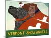 Vermont Snow Angels Black And Springer-Stephen Huneck-Mounted Giclee Print