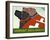 Vermont Snow Angels Black Choc-Stephen Huneck-Framed Giclee Print