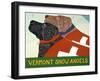 Vermont Snow Angels Black Choc-Stephen Huneck-Framed Giclee Print