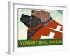 Vermont Snow Angels Black Choc-Stephen Huneck-Framed Giclee Print