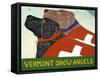 Vermont Snow Angels Black Choc-Stephen Huneck-Framed Stretched Canvas