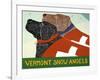 Vermont Snow Angels Black Choc-Stephen Huneck-Framed Giclee Print