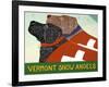 Vermont Snow Angels Black Choc-Stephen Huneck-Framed Giclee Print