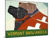 Vermont Snow Angels Black Choc-Stephen Huneck-Mounted Giclee Print