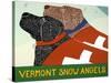 Vermont Snow Angels Black Choc-Stephen Huneck-Stretched Canvas