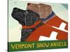 Vermont Snow Angels Black Choc-Stephen Huneck-Stretched Canvas