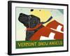 Vermont Snow Angels Black Yellow-Stephen Huneck-Framed Giclee Print