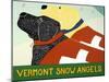 Vermont Snow Angels Black Yellow-Stephen Huneck-Mounted Giclee Print