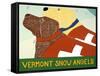 Vermont Snow Angels Choc Yell-Stephen Huneck-Framed Stretched Canvas