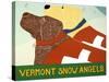 Vermont Snow Angels Choc Yell-Stephen Huneck-Stretched Canvas