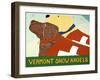 Vermont Snow Angels Choc Yell-Stephen Huneck-Framed Giclee Print