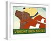 Vermont Snow Angels Choc Yell-Stephen Huneck-Framed Giclee Print