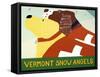 Vermont Snow Angels Yellow And Springer-Stephen Huneck-Framed Stretched Canvas