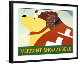 Vermont Snow Angels Yellow And Springer-Stephen Huneck-Framed Giclee Print