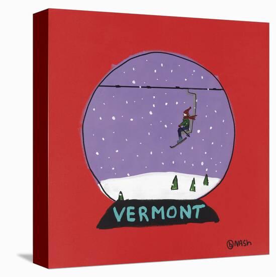 Vermont Snow Globe-Brian Nash-Stretched Canvas