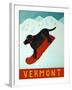 Vermont Snowboard Black-Stephen Huneck-Framed Giclee Print