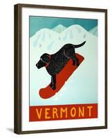 Vermont Snowboard Black-Stephen Huneck-Framed Giclee Print