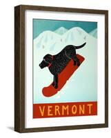 Vermont Snowboard Black-Stephen Huneck-Framed Giclee Print