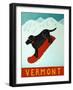 Vermont Snowboard Black-Stephen Huneck-Framed Giclee Print